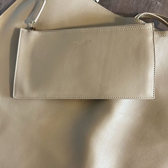 NWT Saint Laurent Paris Cream Leather Tote - Picture 3 of 4